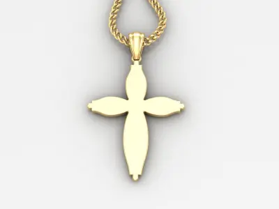 Light Gold 18K Cross Pendant 1CP070 3D print model purchase