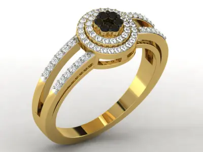 Diamond Ring For Women 3d Print Model 3D print model 69