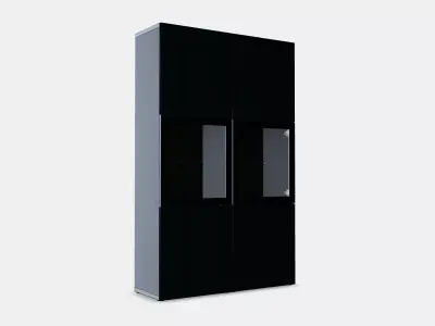 BESTA Storage combination w glass doors 1 Low-poly 3D model