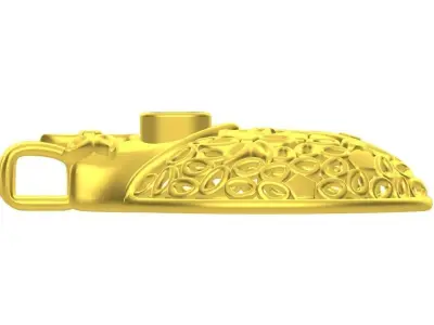 Flower light weight gold pendant design 3D print model