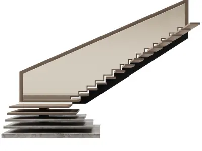 Staircase ladder 3D model