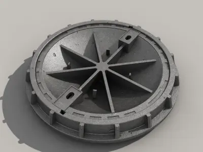 cast iron hatch 2 3D model