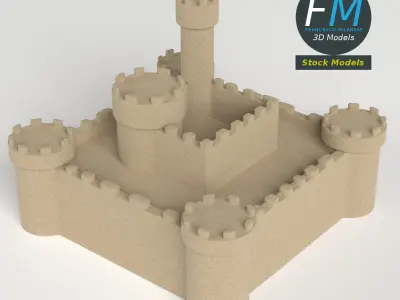 Sand castle 2 3D model