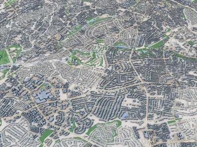 Charlotte City North Carolina USA 3D model