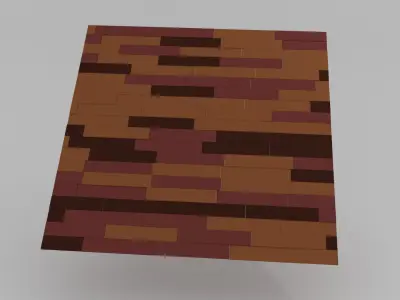 Wood Floor Low-poly 3D model