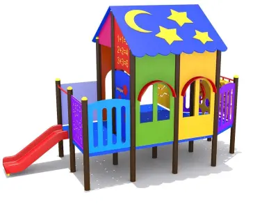 playground Playhouse Low-poly 3D model