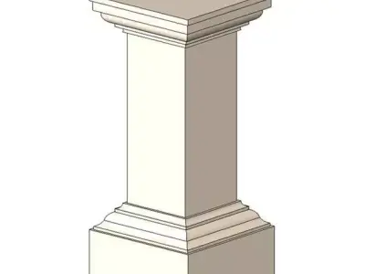Pedestal Doric Free 3D model