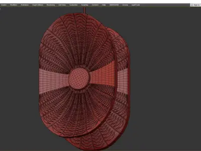 LOCUS glass and gold pendant light Low-poly 3D model