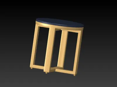 Round Dining Table Free 3D model