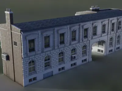 European Building 05 Low-poly 3D model
