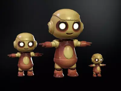 Minirobotic8 Low-poly 3D model