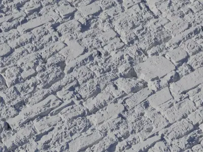 Historic Rubble Brick Wall PBR Texture Texture