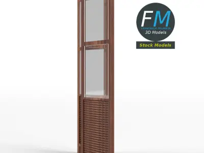 Folding screen panel room divider 3D model