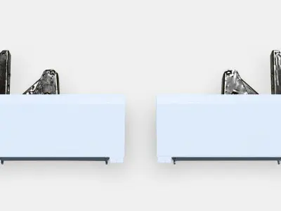 UTRUSTA Hinge w damper for horizontal door Low-poly 3D model