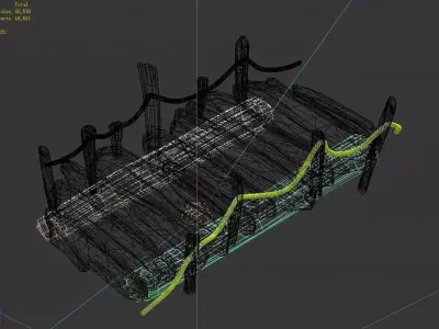 Field - Wooden Bridge 52 3D model