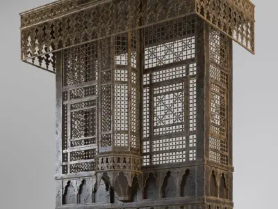 Arabian Islamic Window-Mashrabiah 3D model
