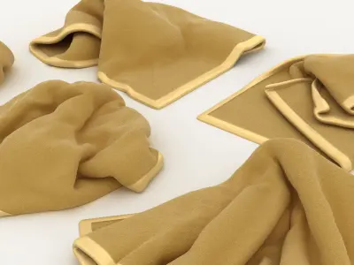 Messy Towels 3D model