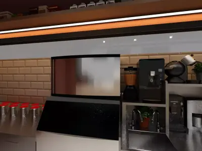 Coffee and Pastry Shop 3D model