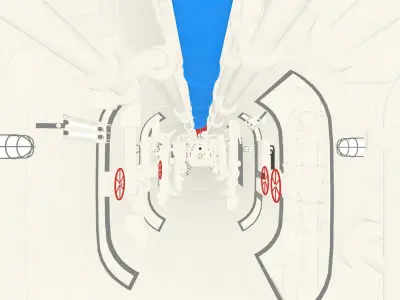 Submarine Industrial Corridor 002 UE4 3D model