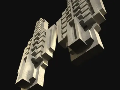 Architectural Decorative Elements from Hollyhock House 3D model