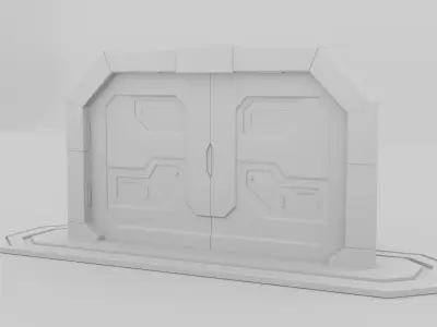 Scifi door - Door Scifi Low-poly 3D model