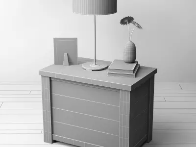 RH MERCANTILE 32in CLOSED NIGHTSTAND 3D model