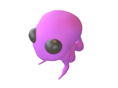 Alien Baby v1 002 Low-poly 3D model