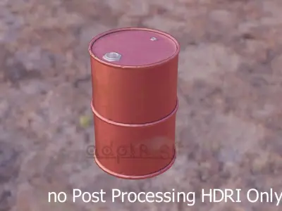 Oil Barrel Low Poly Game ready Low-poly 3D model