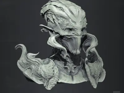 Demon - Alien Bust Highpoly 3D model 3D model