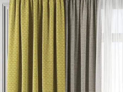 Curtain Set 129 3D model