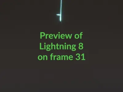 Animated Lightning v8 Low-poly 3D model