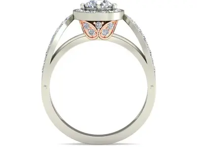 Women Ring  Render 3dm STL OBJ FBX Details 3D print model 102