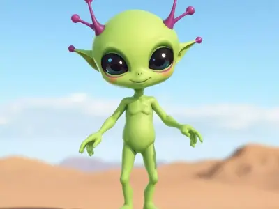  Alien Creature 3D Model Game Ready Sci-Fi Character Low-poly 3D model