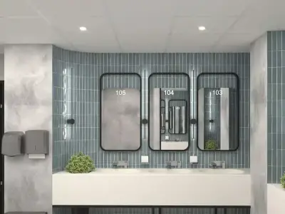 Modern Bathroom  WC Interior Design   3ds Max  V Ray 3D model