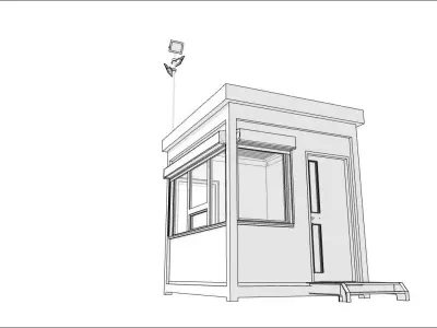 container guard booth 250cm x 300cm many formats 3D model