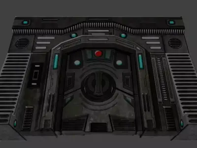 Sci-fi Wall Door Low-poly 3D model
