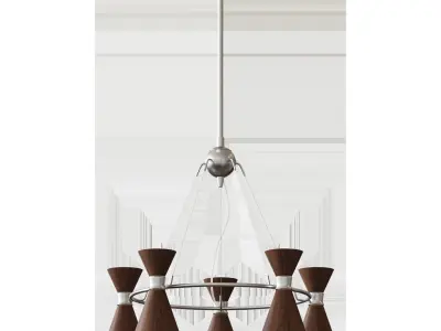 Kovacs 5 Light 1 Tier Chandelier with Distressed  3D model