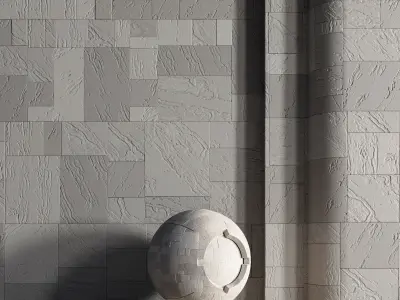 H81 Slate Stone - PBR - 4K - Seamless Low-poly 3D model