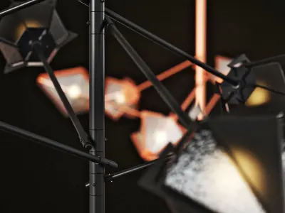 Harlow Spoke Chandelier S 3D model