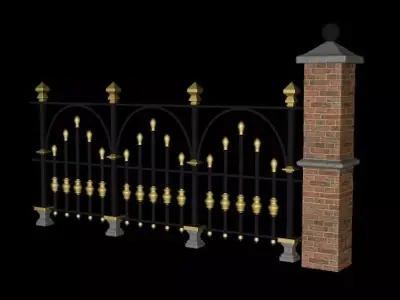 American Fence Free 3D model