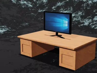 office desk  monitor  Texture