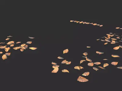 Leaves and Debris  Low-poly 3D model