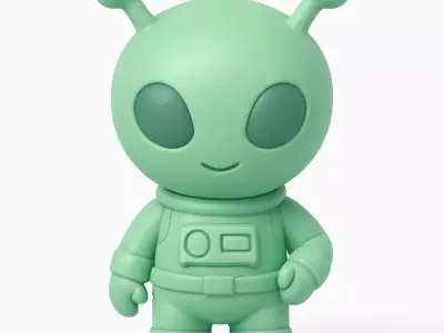 Chibi Alien Explorer 3D print model