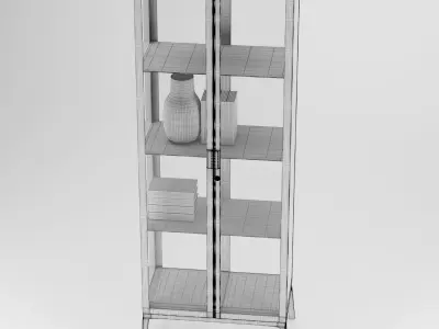 IKEA MILSBO Glass-door cabinet 3D model