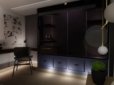 Modern luxurious bedroom 3D model