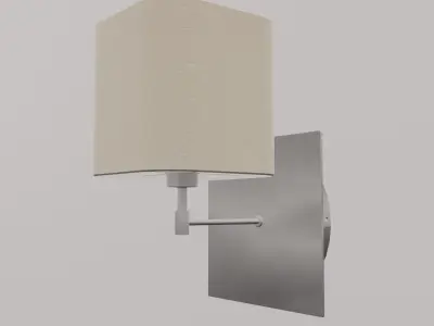 Wall Mounted Lamp Sconce Brushed Metal 3D model