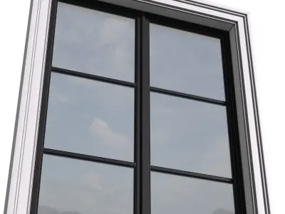 Aluminium facade Window  3D model