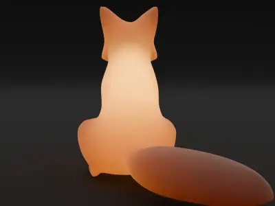 Indirect lighting of raccoon dog and fox 3D model