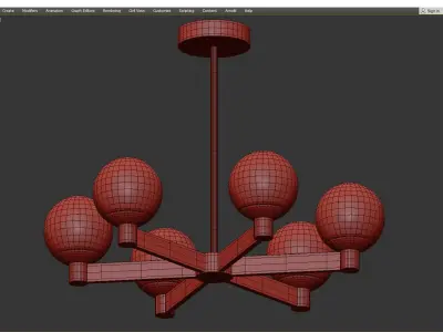TILBURY CHANDELIER Low-poly 3D model