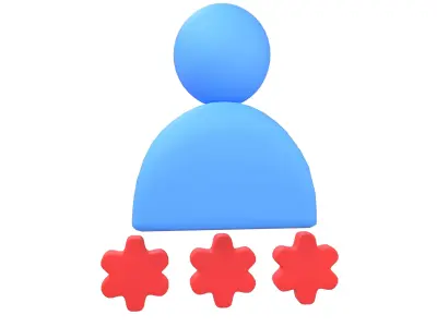 User Password Icon v1 005 Low-poly 3D model